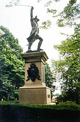 [color photograph of Baron DeKalb statue]