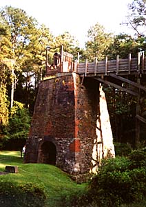 [color photograph of Nassawango Furnace, Furnace Town Historic site, Snow Hill]