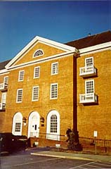 [color photograph of obverse of Central Services Building, 29 St. John's St., Annapolis, Maryland]