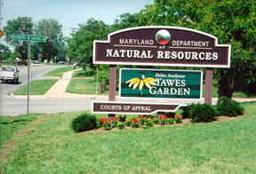 [color photograph of Department of Natural Resources sign]