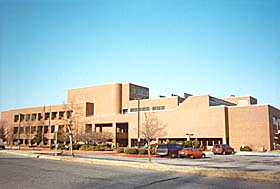 [color photograph of District Court/Multi-Service Center, Ritchie Highway, Glen Burnie, Maryland]