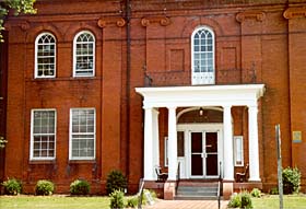 [color photograph of Worcester County Courthouse entrance]